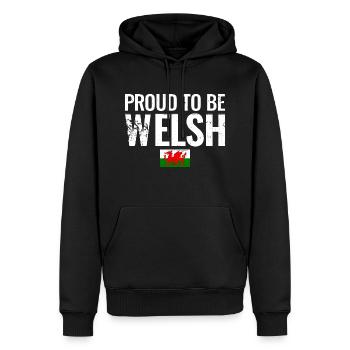 Fier d’être Gallois Pays de Galles Drapeau gallois Gallois - Sweat à capuche Premium bio Homme - noir - Devant - Nico (187cm)