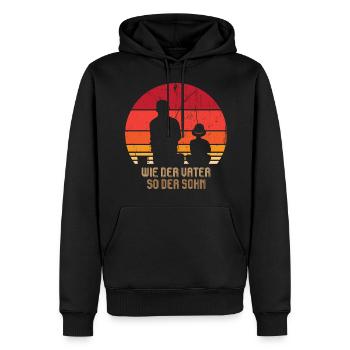 Angeln Angler Wie der Vater so der Sohn - Männer Premium Bio Hoodie - Schwarz - Vorne - Nico (187cm)
