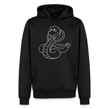 Snake Cobra Comic Animal - Men’s Premium Organic Hoodie - black - Front - Nico (187cm)