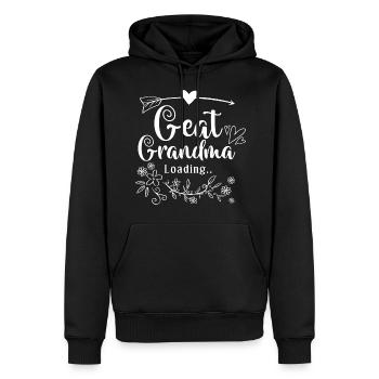Arrière-grand-mère Grand-mère Arrière-grands-parents Grand-mère - Sweat à capuche Premium bio Homme - noir - Devant - Nico (187cm)