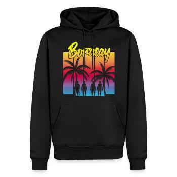 Familien Sonnenuntergang in Boracay - Männer Premium Bio Hoodie - Schwarz - Vorne - Nico (187cm)
