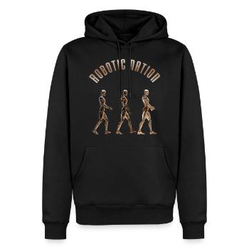 Roboter-Nation 5 - Männer Premium Bio Hoodie - Schwarz - Vorne - Nico (187cm)