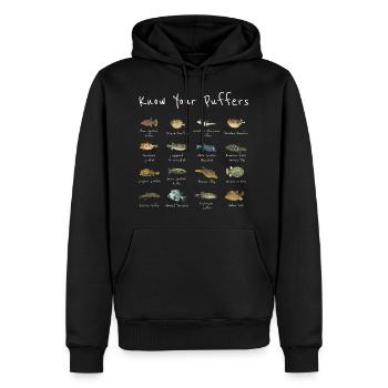 Puffer Fish Species Gift Marine Biology Diving - Sweat à capuche Premium bio Homme - noir - Devant - Nico (187cm)
