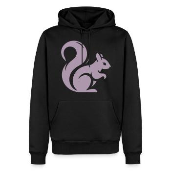 Minimalist Squirrel Silhouette - Men’s Premium Organic Hoodie - black - Front - Nico (187cm)