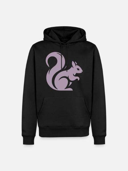 Minimalist Squirrel Silhouette - Men’s Premium Organic Hoodie - black