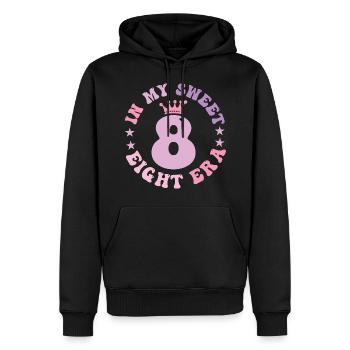 In My Sweet Eight Era 8th Birthday Groovy 8th bday - Sweat à capuche Premium bio Homme - noir - Devant - Nico (187cm)