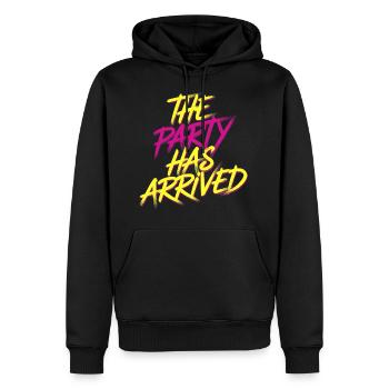 The Party Has Arrived 17 - Männer Premium Bio Hoodie - Schwarz - Vorne - Nico (187cm)