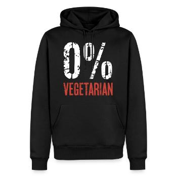 0% Vegetarian 9 - Männer Premium Bio Hoodie - Schwarz - Vorne - Nico (187cm)