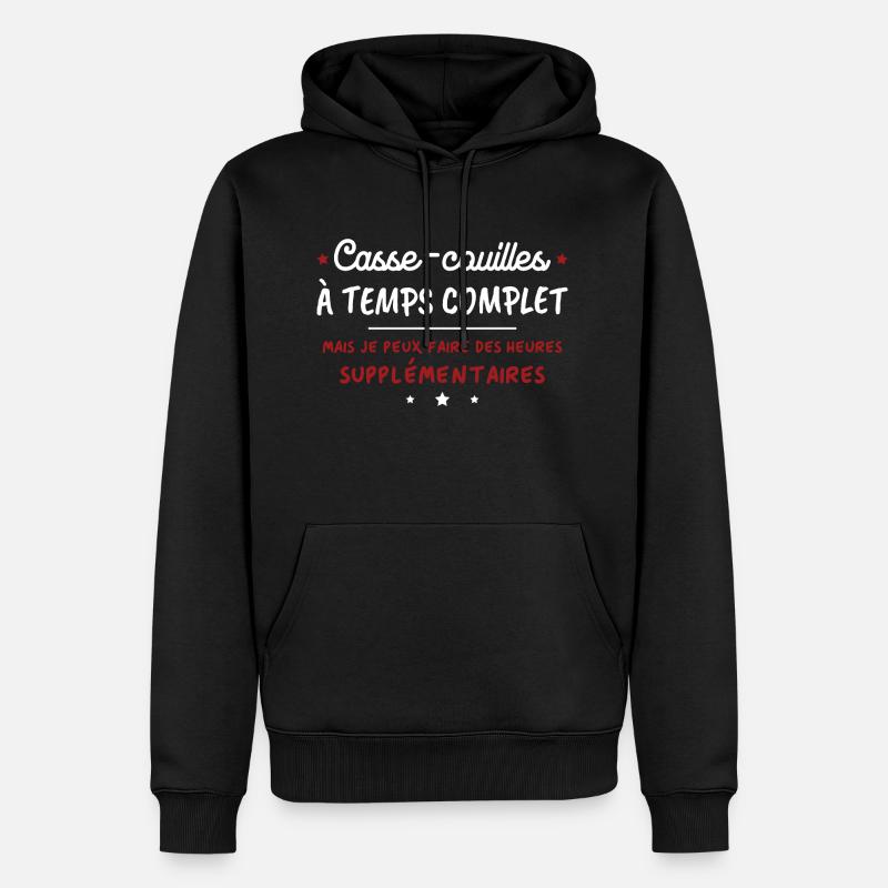 Humorous Full-time ballbreakers - Men’s Premium Organic Hoodie - black