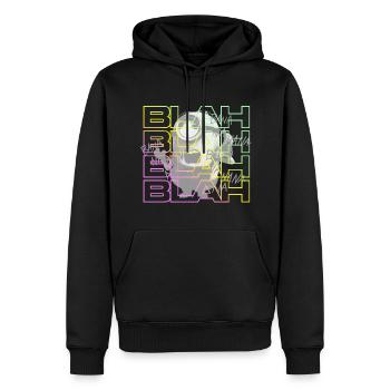 Les Minions Stuart Blah Blah Blah - Sweat à capuche Premium bio Homme - noir - Devant - Nico (187cm)