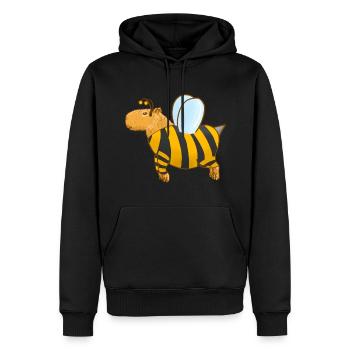 Capybara Bienen Kostüm - Männer Premium Bio Hoodie - Schwarz - Vorne - Nico (187cm)
