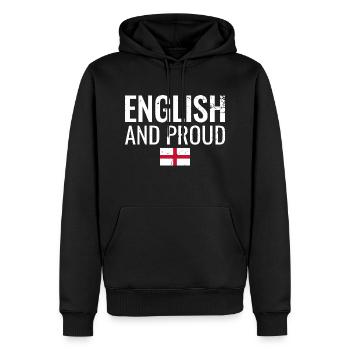 Anglais et fier Angleterre Anglais anglais anglais - Sweat à capuche Premium bio Homme - noir - Devant - Nico (187cm)