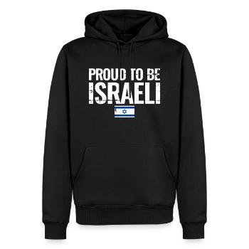 Proud To Be Israeli Israel Flagge Israelisch - Männer Premium Bio Hoodie - Schwarz - Vorne - Nico (187cm)