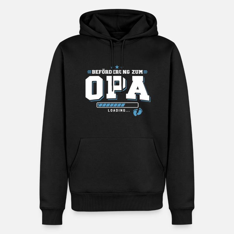 Beförderung zum Opa loading - Männer Premium Bio Hoodie - Schwarz
