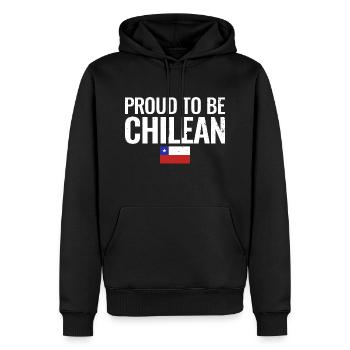 Proud To Be Chilean Chile Flagge - Männer Premium Bio Hoodie - Schwarz - Vorne - Nico (187cm)