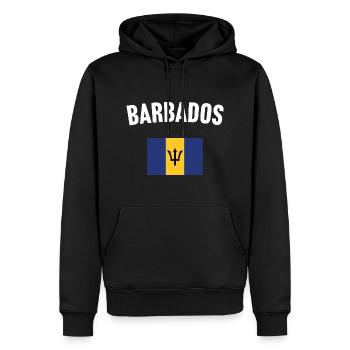 Barbados Flagge - Männer Premium Bio Hoodie - Schwarz - Vorne - Nico (187cm)