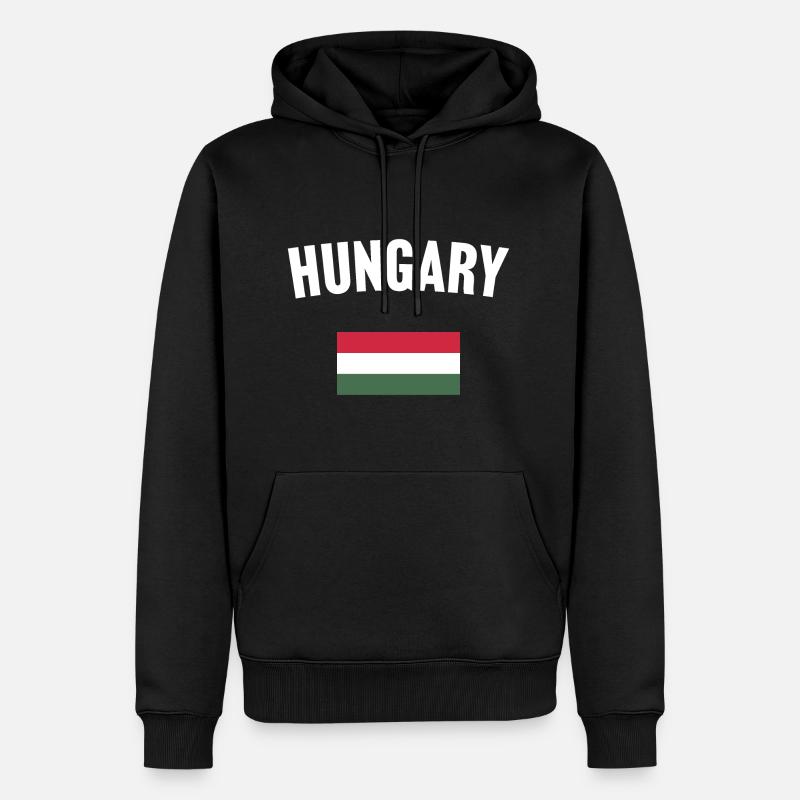 Ungarn Flagge - Männer Premium Bio Hoodie - Schwarz