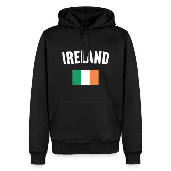 Drapeau de l’Irlande - Sweat à capuche Premium bio Homme - noir - Devant - Nico (187cm)