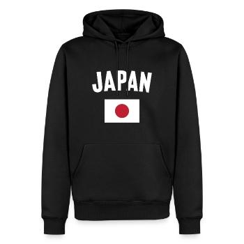 Japanische Flagge - Männer Premium Bio Hoodie - Schwarz - Vorne - Nico (187cm)