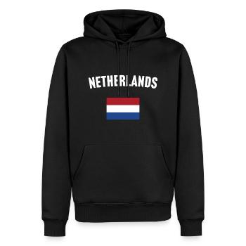 Drapeau néerlandais - Sweat à capuche Premium bio Homme - noir - Devant - Nico (187cm)