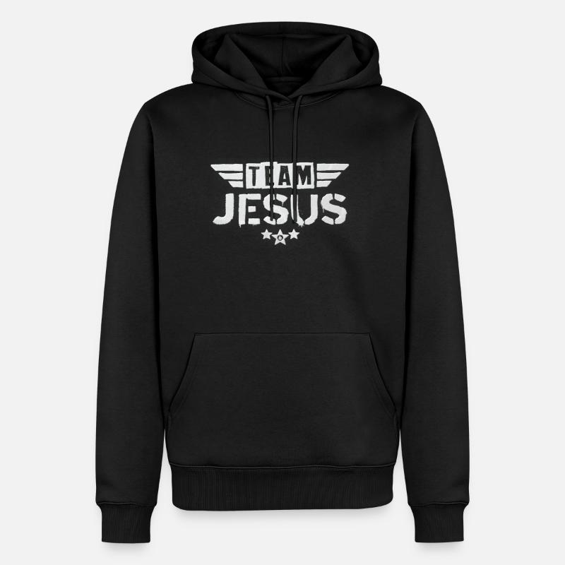 Team Jesus - Sweat à capuche Premium bio Homme - noir