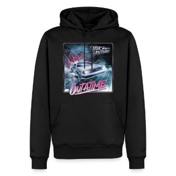 Retour Vers Le Futur Time Machine DeLorean - Sweat à capuche Premium bio Homme - noir - Devant - Nico (187cm)