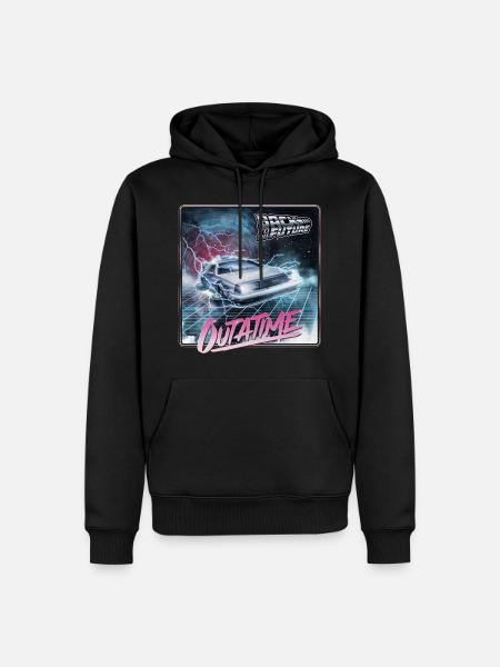 Back To The Future Outatime Delorean Time Machine - Men’s Premium Organic Hoodie - black