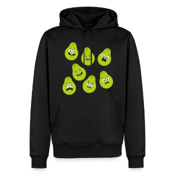 Carica papaya - Men’s Premium Organic Hoodie - black - Front - Nico (187cm)