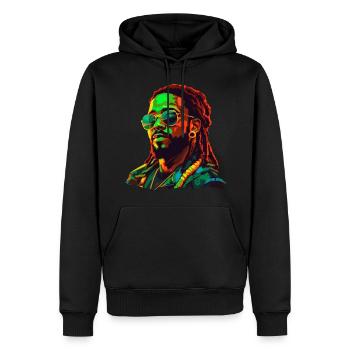 Unleash Your Confidence: Ragga Man Big! - Men’s Premium Organic Hoodie - black - Front - Nico (187cm)
