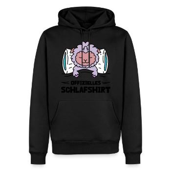 Offizielles Schlafshirt Schaf - Männer Premium Bio Hoodie - Schwarz - Vorne - Nico (187cm)