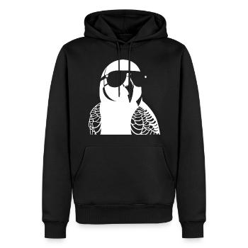 Lustiger Vogel mit Sonnenbrille Cool Bourke's Parak - Männer Premium Bio Hoodie - Schwarz - Vorne - Nico (187cm)