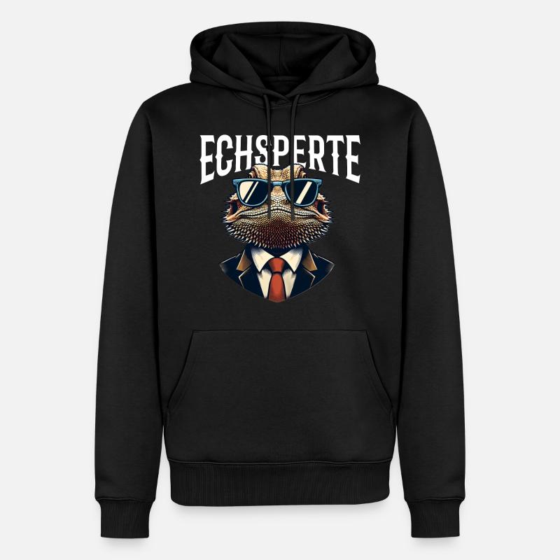 Dragons barbus Echsperte - Sweat à capuche Premium bio Homme - noir