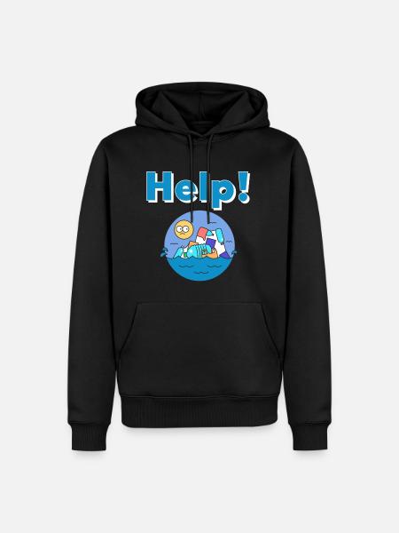 Plastic Nature Conservation Environmental Protection - Men’s Premium Organic Hoodie - black