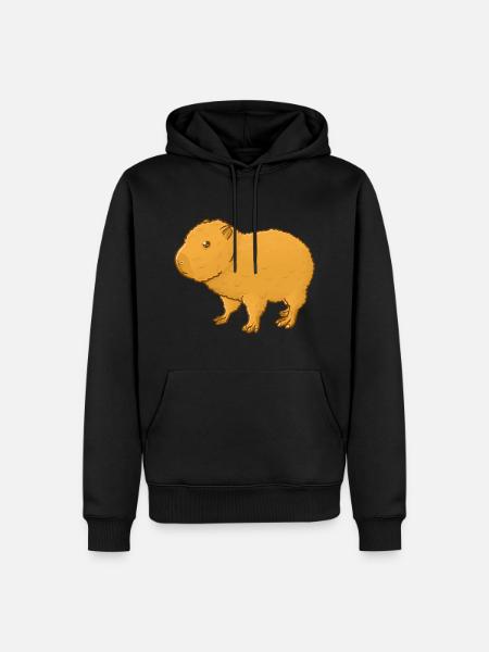 Fluffy Capybara - Männer Premium Bio Hoodie - Schwarz