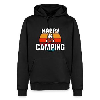 Happy camping - Men’s Premium Organic Hoodie - black - Front - Nico (187cm)