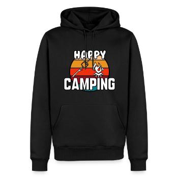 Viel Spaß beim Campen - Männer Premium Bio Hoodie - Schwarz - Vorne - Nico (187cm)