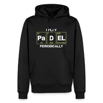 Je joue au padel périodiquement Padel Player Padeltennis - Sweat à capuche Premium bio Homme - noir - Devant - Nico (187cm)