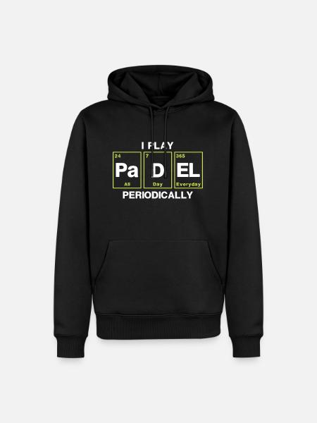 I Play Padel Periodically Padelspieler Padeltennis - Ekologisk premiumluvtröja herr - svart