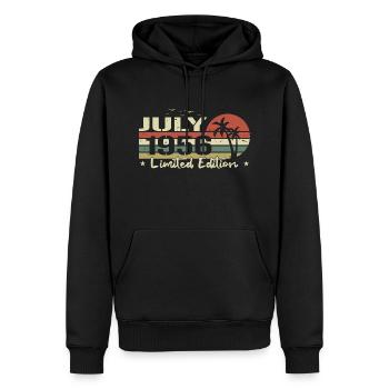 July 68th Anniversary Vintage Born 1956 Vibe - Men’s Premium Organic Hoodie - black - Front - Nico (187cm)