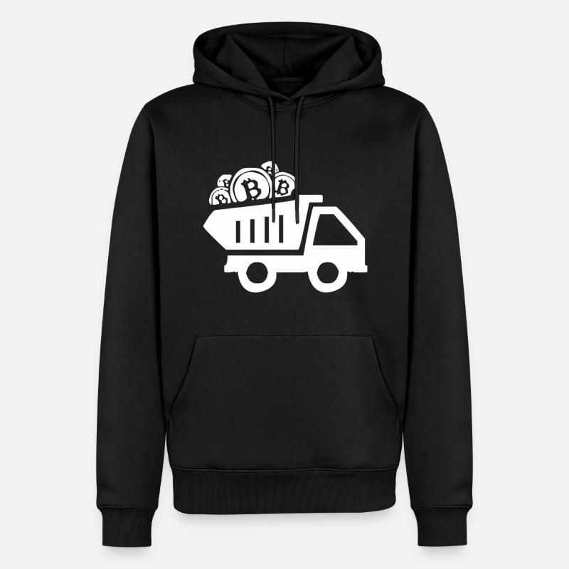 Bitcoin-Interesse - Männer Premium Bio Hoodie - Schwarz