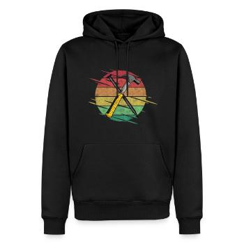 hammer und nagel Werkzeug - Männer Premium Bio Hoodie - Schwarz - Vorne - Nico (187cm)