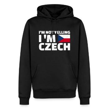 I'm not yelling I'm Czech Tscheche - Männer Premium Bio Hoodie - Schwarz - Vorne - Nico (187cm)