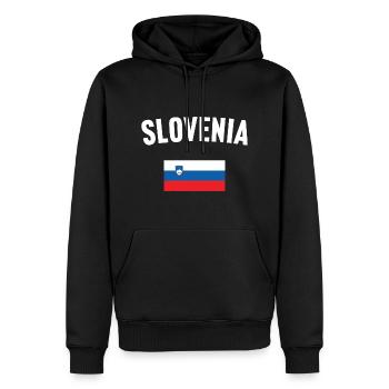 Slowenien Flagge - Männer Premium Bio Hoodie - Schwarz - Vorne - Nico (187cm)