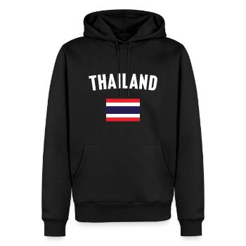 Thailand Flagge - Männer Premium Bio Hoodie - Schwarz - Vorne - Nico (187cm)