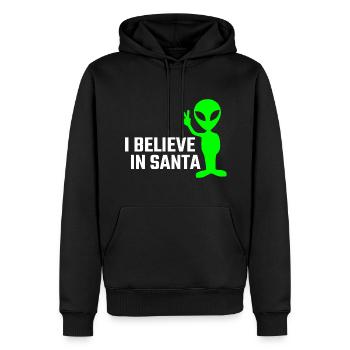 Alien Lustig - Männer Premium Bio Hoodie - Schwarz - Vorne - Nico (187cm)