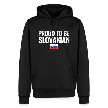 Proud To Be Slovakian Slowakei Slowakisch Slowake - Männer Premium Bio Hoodie - Schwarz - Vorne - Nico (187cm)