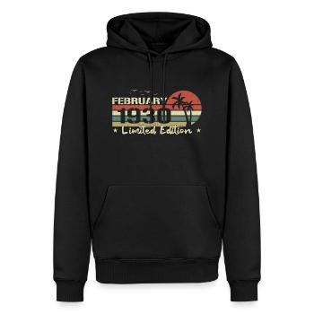 Februar Jahrgang 94. Geburtstag Geboren 1930 Vibe - Männer Premium Bio Hoodie - Schwarz - Vorne - Nico (187cm)