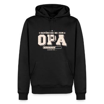 Beförderung zum Opa loading - Männer Premium Bio Hoodie - Schwarz - Vorne - Nico (187cm)