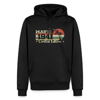 Jahrgang Mai 83. Geburtstag Geboren 1941 Vibe - Männer Premium Bio Hoodie - Schwarz - Vorne - Nico (187cm)