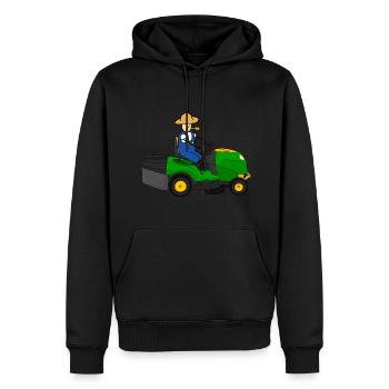 Rasenmäher Traktor fahren - Männer Premium Bio Hoodie - Schwarz - Vorne - Nico (187cm)